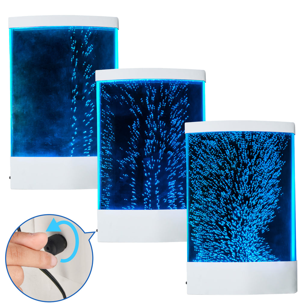 Sensory LED Bubble Wall Panel – Color-Changing Curved Water Feature with Remote | 8-Color Dancing Bubbles for Sensory Room, Home & Classroom