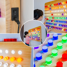 Wall-Mounted LED Sensory Peg Board – Interactive Light & Color Learning Panel