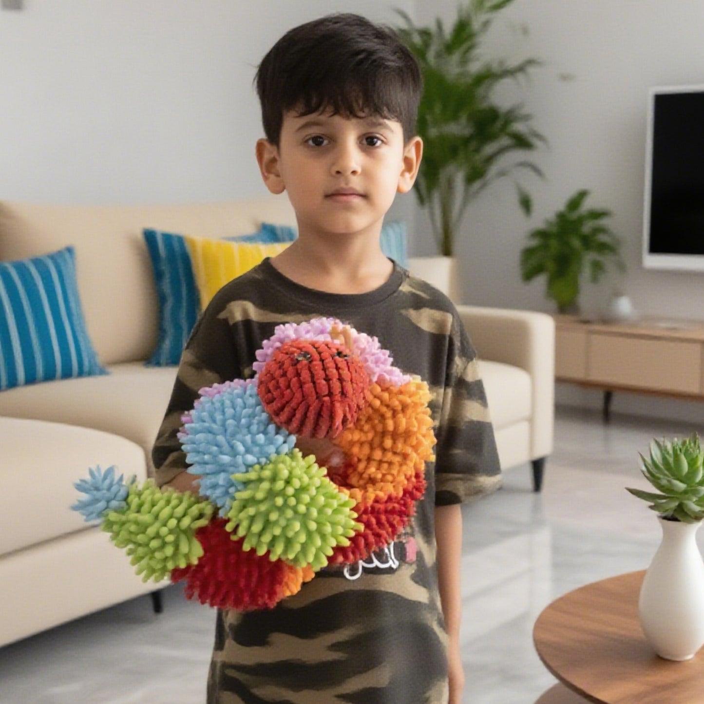 42” Bendable Sensory Snake Plush Toy – Multi-Texture Fidget for Tactile Play & OT Therapy