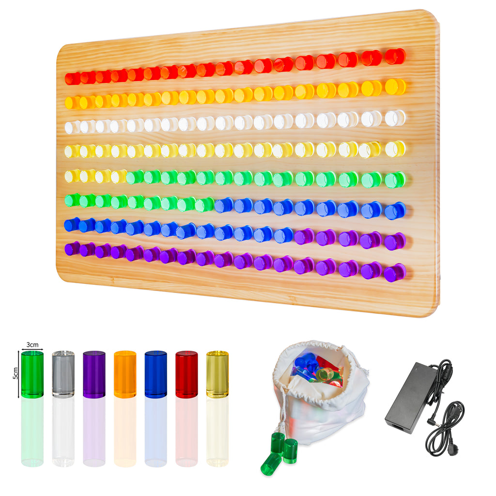 Wall-Mounted LED Sensory Peg Board – Interactive Light & Color Learning Panel
