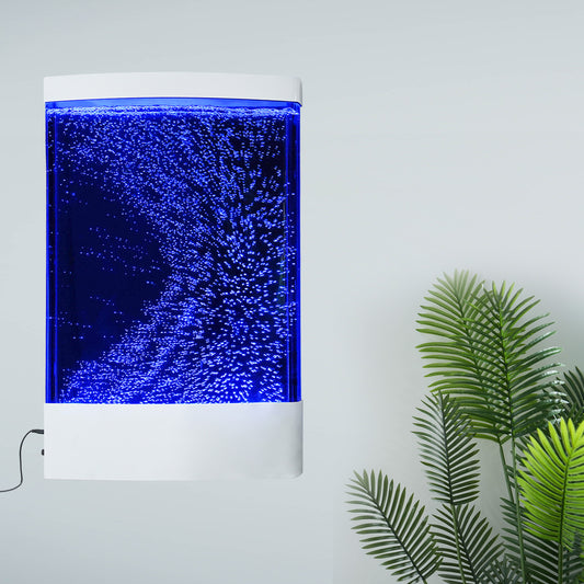 Sensory LED Bubble Wall Panel – Color-Changing Curved Water Feature with Remote | 8-Color Dancing Bubbles for Sensory Room, Home & Classroom