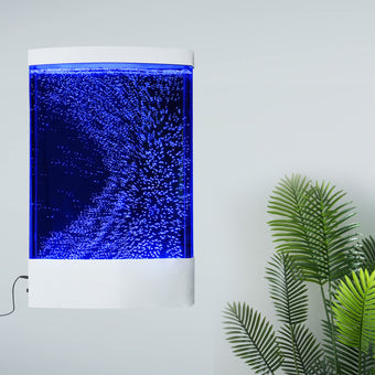 Sensory LED Bubble Wall Panel – Color-Changing Curved Water Feature with Remote 