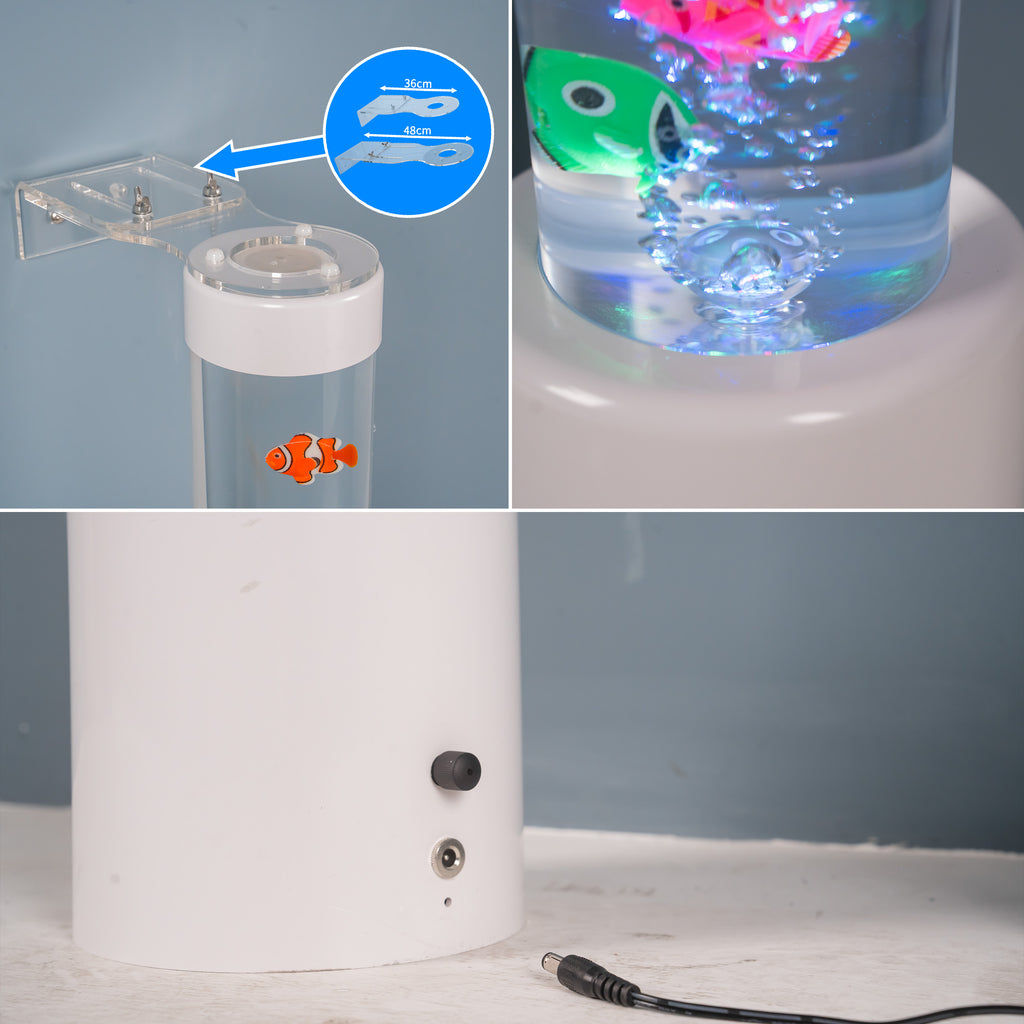 Extra-Large 6FT Sensory Bubble Fish Tube with Remote Control – 8-Color Changing LED Mood Light & Adjustable Wall Mount for Kids & Adults