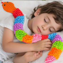 42” Bendable Sensory Snake Plush Toy – Multi-Texture Fidget for Tactile Play & OT Therapy