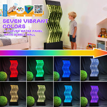 S-Curved LED Wave Bubble Wall – Sensory Water Panel for Sensory Rooms, Schools & Public Spaces