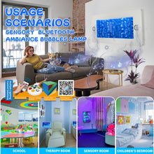 4ft LED Sensory Bubble Wall with Bluetooth Speaker – Wall-Mounted Calming Water Panel