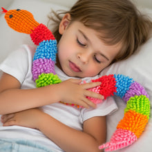 42” Bendable Sensory Snake Plush Toy – Multi-Texture Fidget for Tactile Play & OT Therapy