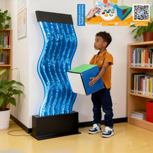S-Curved LED Wave Bubble Wall – Sensory Water Panel for Sensory Rooms, Schools & Public Spaces