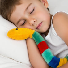 Bendable Sensory Snake Plush – 42" Fidget Toy for Kids with Multi-Textured Fabric (Short-Haired)